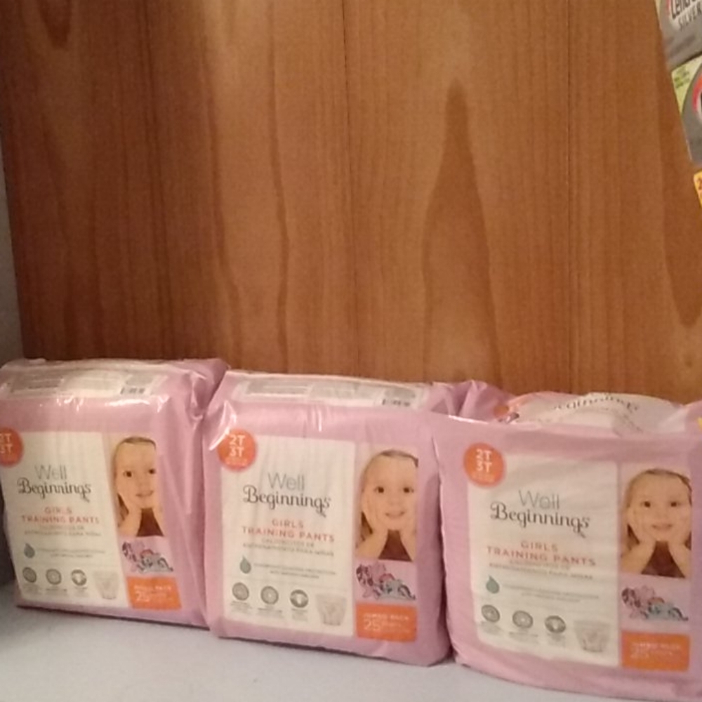 3 packages of Girls training pants